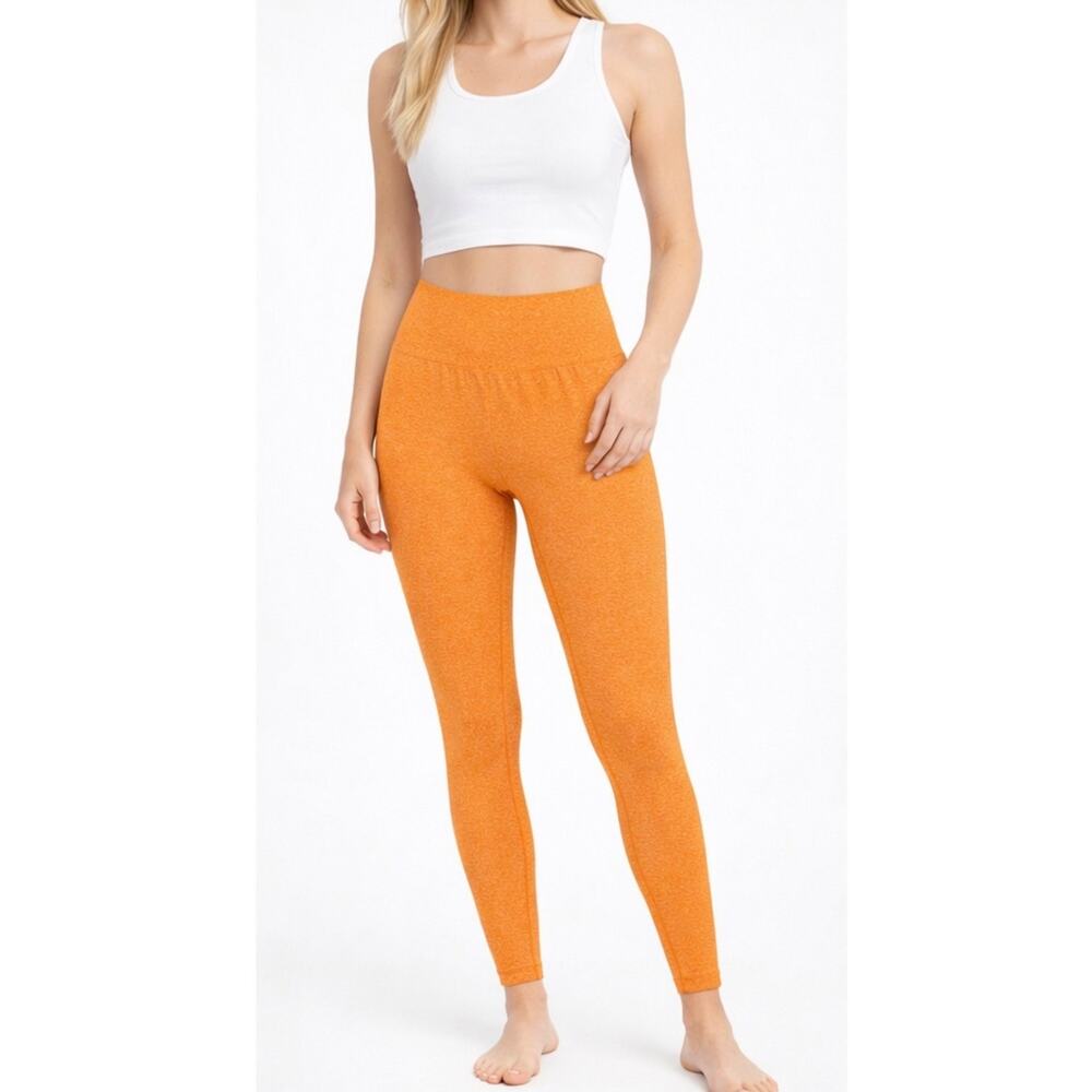 2/$15 NWOT High Waist Thick Stretch Leggings Burnt Orange Size S